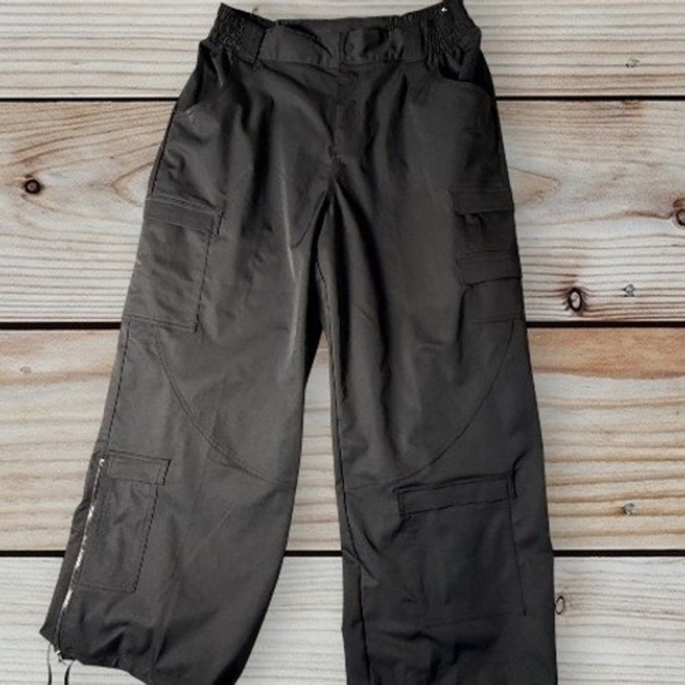 Air Jordan Chicago Women's Heavyweight Cargo Pants Black FD7215-010 XL Wide Leg